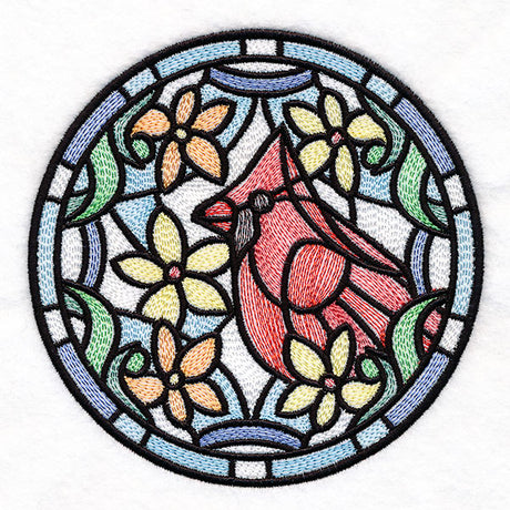 Stained Glass Birds - Cardinal