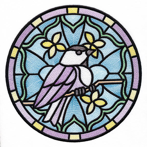 Stained Glass Birds - Chickadee