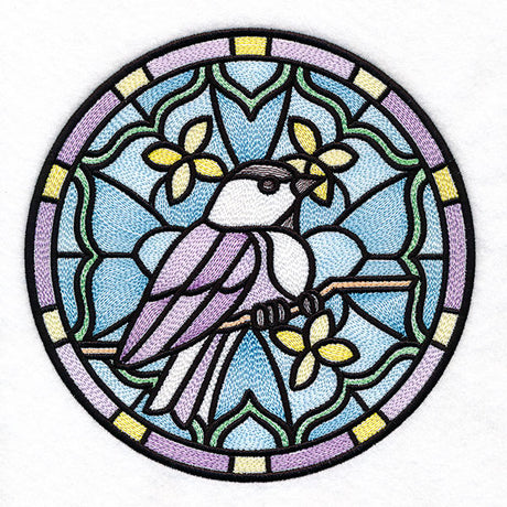 Stained Glass Birds - Chickadee
