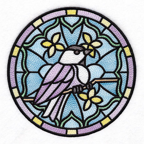 Stained Glass Birds - Chickadee