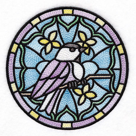 Stained Glass Birds - Chickadee