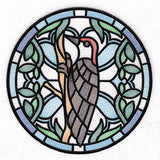 Stained Glass Birds - Red Bellied Woodpecker