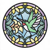 Stained Glass Birds - Hummingbird