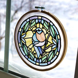 Stained Glass Birds - Western Bluebird