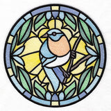 Stained Glass Birds - Western Bluebird