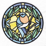 Stained Glass Birds - Western Bluebird