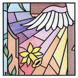 Cross & Dove Stained Glass Window Easter Scene 3