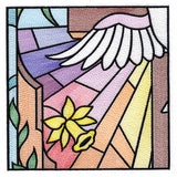 Cross & Dove Stained Glass Window Easter Scene 3