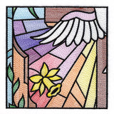 Cross & Dove Stained Glass Window Easter Scene 3