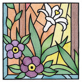 Cross & Dove Stained Glass Window Easter Scene 5