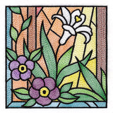Cross & Dove Stained Glass Window Easter Scene 5