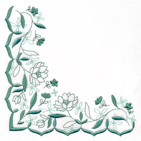 On the Edge of Beauty Floral Scallop Corner