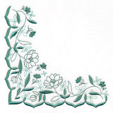 On the Edge of Beauty Floral Scallop Corner