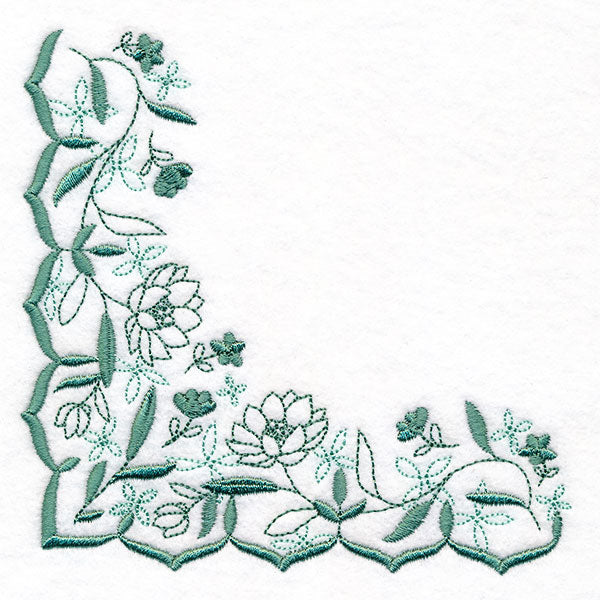 On the Edge of Beauty Floral Scallop Corner