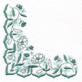 On the Edge of Beauty Floral Scallop Corner