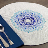 Into the Blue Textured Medallion