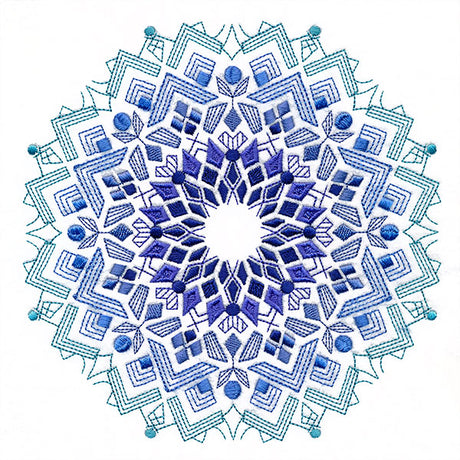Into the Blue Textured Medallion