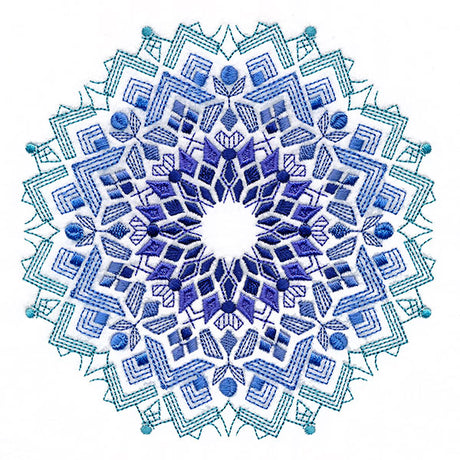Into the Blue Textured Medallion