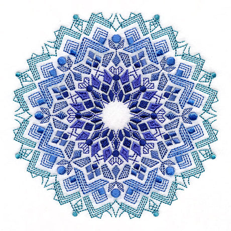 Into the Blue Textured Medallion