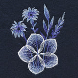 Stunning in Cyanotype Flowers Accent