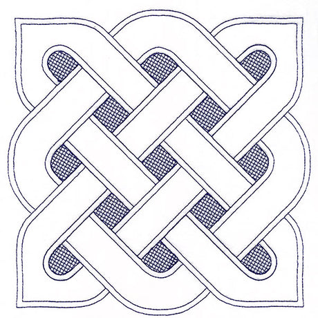 Shield Celtic Knotwork Square (Trapunto)