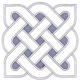 Shield Celtic Knotwork Square (Trapunto)