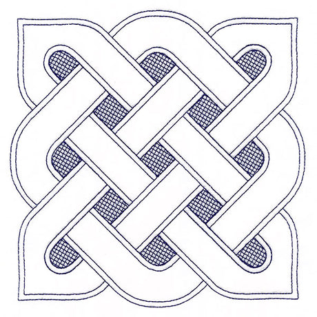 Shield Celtic Knotwork Square (Trapunto)