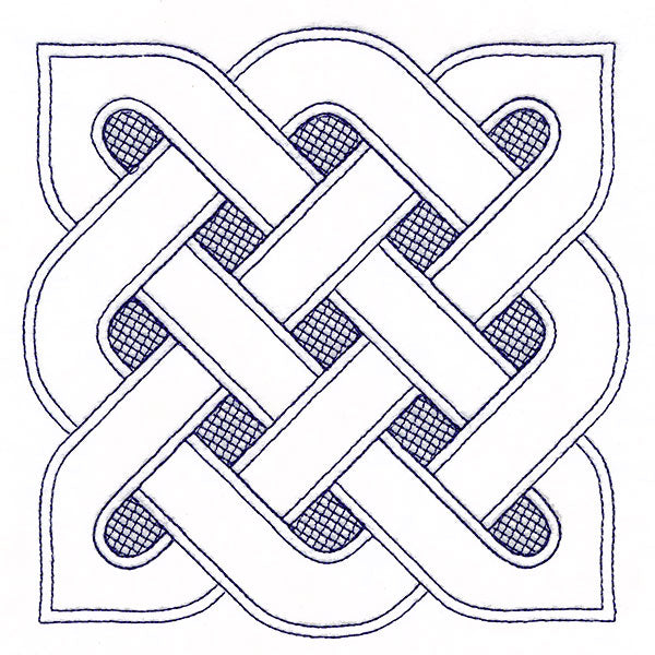 Shield Celtic Knotwork Square (Trapunto)
