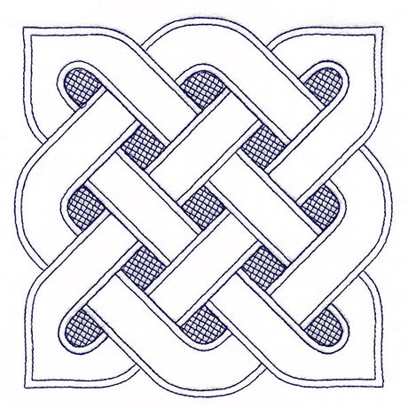 Shield Celtic Knotwork Square (Trapunto)