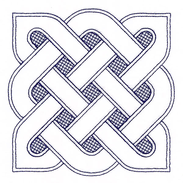 Shield Celtic Knotwork Square (Trapunto)