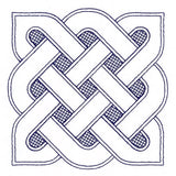 Shield Celtic Knotwork Square (Trapunto)