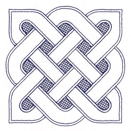 Shield Celtic Knotwork Square (Trapunto)
