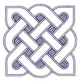 Shield Celtic Knotwork Square (Trapunto)