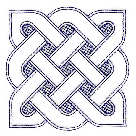 Shield Celtic Knotwork Square (Trapunto)