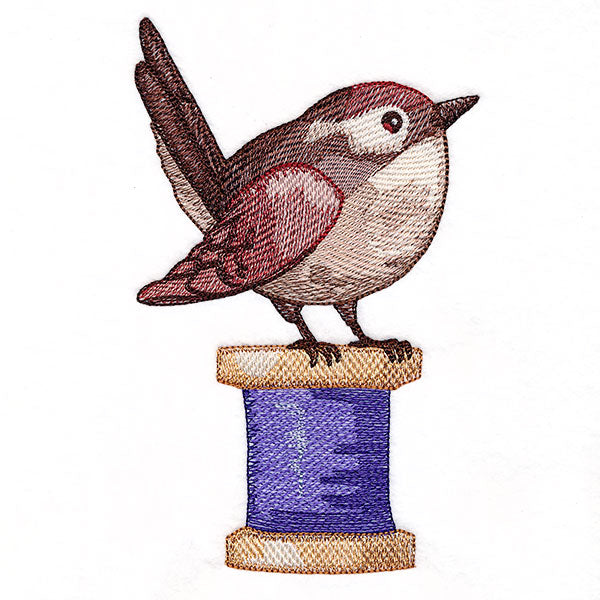 Ready to Craft Thread Spool Wren