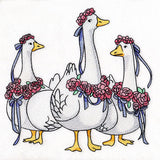 Spring Flowers Goose Trio