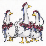 Spring Flowers Goose Trio