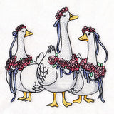 Spring Flowers Goose Trio