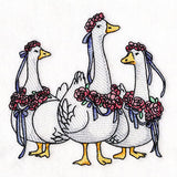 Spring Flowers Goose Trio