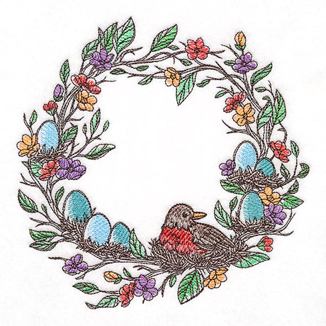From Easter to Spring Robin & Eggs Wreath