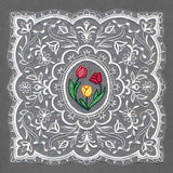Dainty Tulips Doily (Organza)