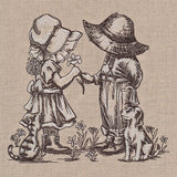 Sweet Nostalgia Sunbonnet Sue & Fisherman Fred Scene