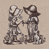 Sweet Nostalgia Sunbonnet Sue & Fisherman Fred Scene