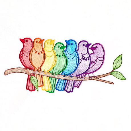 Rainbows & Tweets Bird Border