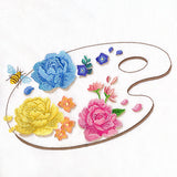 Flowers & Bees Painter's Palette