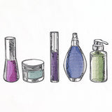 Bathroom Beauty Essentials Border