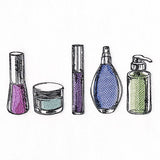 Bathroom Beauty Essentials Border