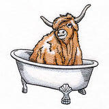 Into the Bathtub Highland Cow