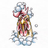 Covered in Bubbles Bathing Chicken