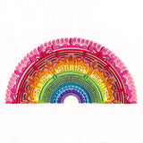 Texture and Rainbows Half Mandala
